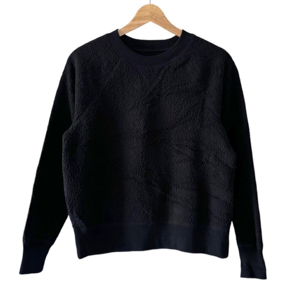 Everlane The ReNew Fleece Raglan Sweatshirt in Dark Navy Size S - Picture 6 of 9